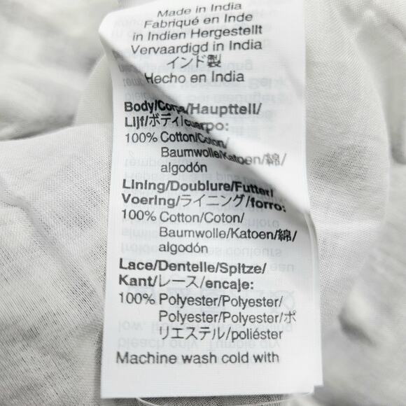 J. Crew Daisy Chain Peplum Top in Gingham Black White Plaid Crochet Ctton Small - Picture 10 of 10